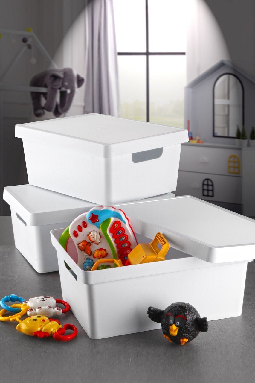 Set recipiente depozitare, KTKPK10-2-3, Alb - imagine 4